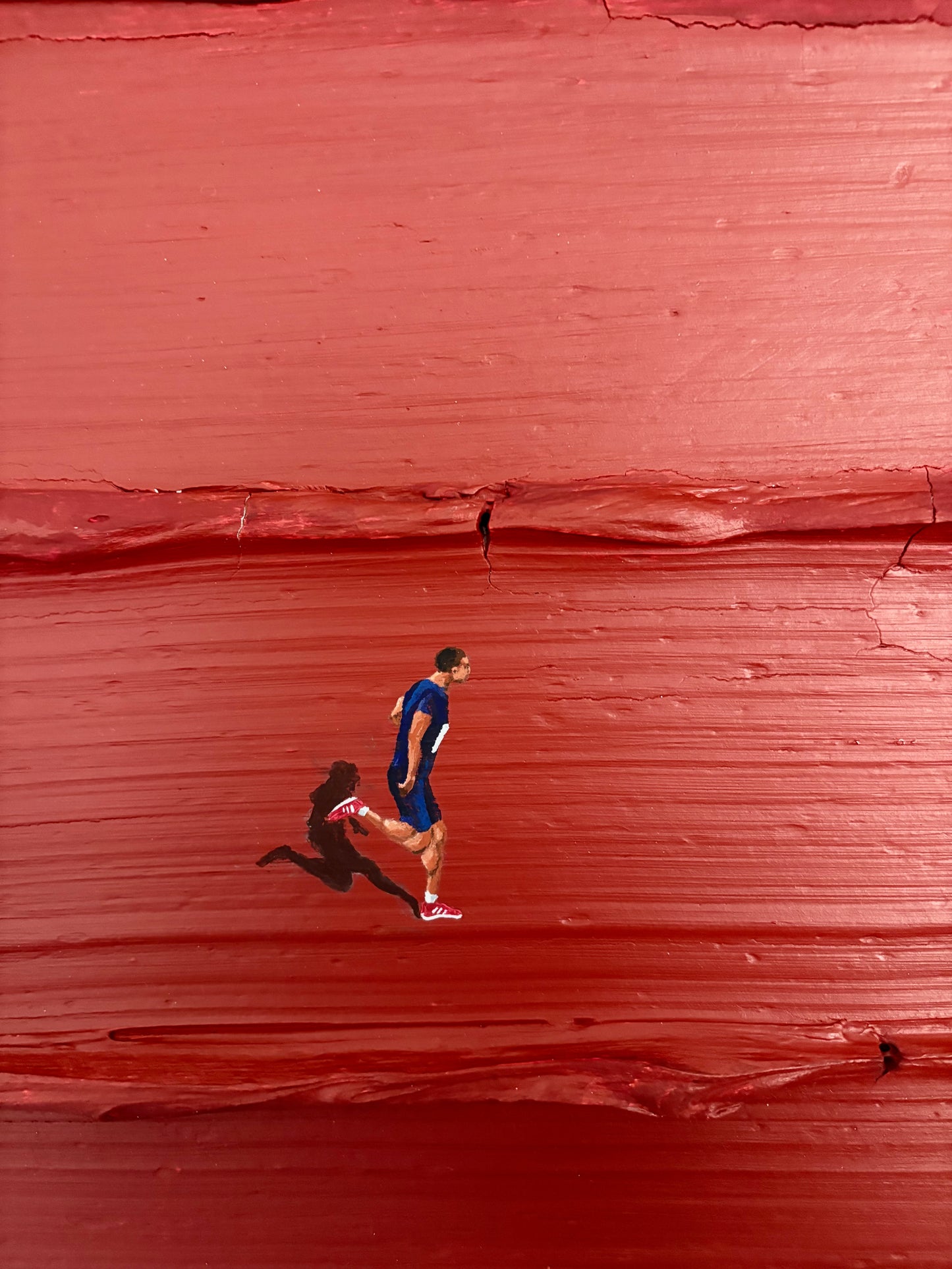 Too Easy | Handmade Abstract Track and Field Painting