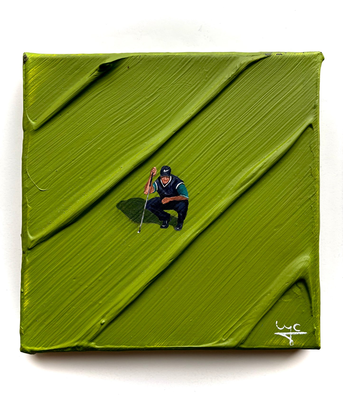 Eye of the Tiger | Handmade Abstract Tiger Woods Painting