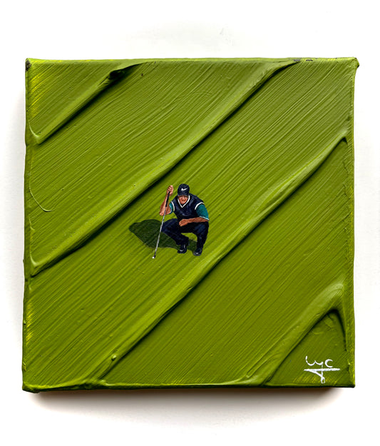 Eye of the Tiger | Handmade Abstract Tiger Woods Painting