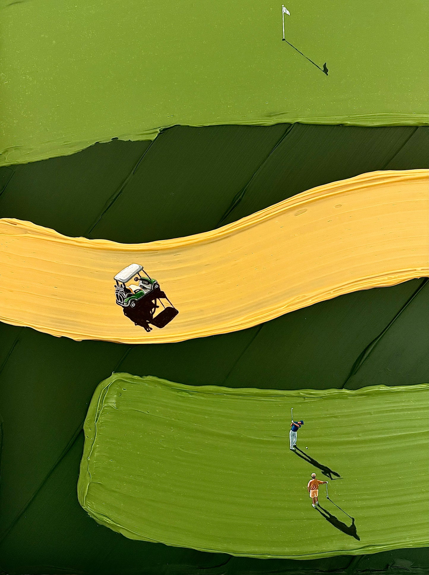 Parallel Play | Handmade Abstract Golf Painting