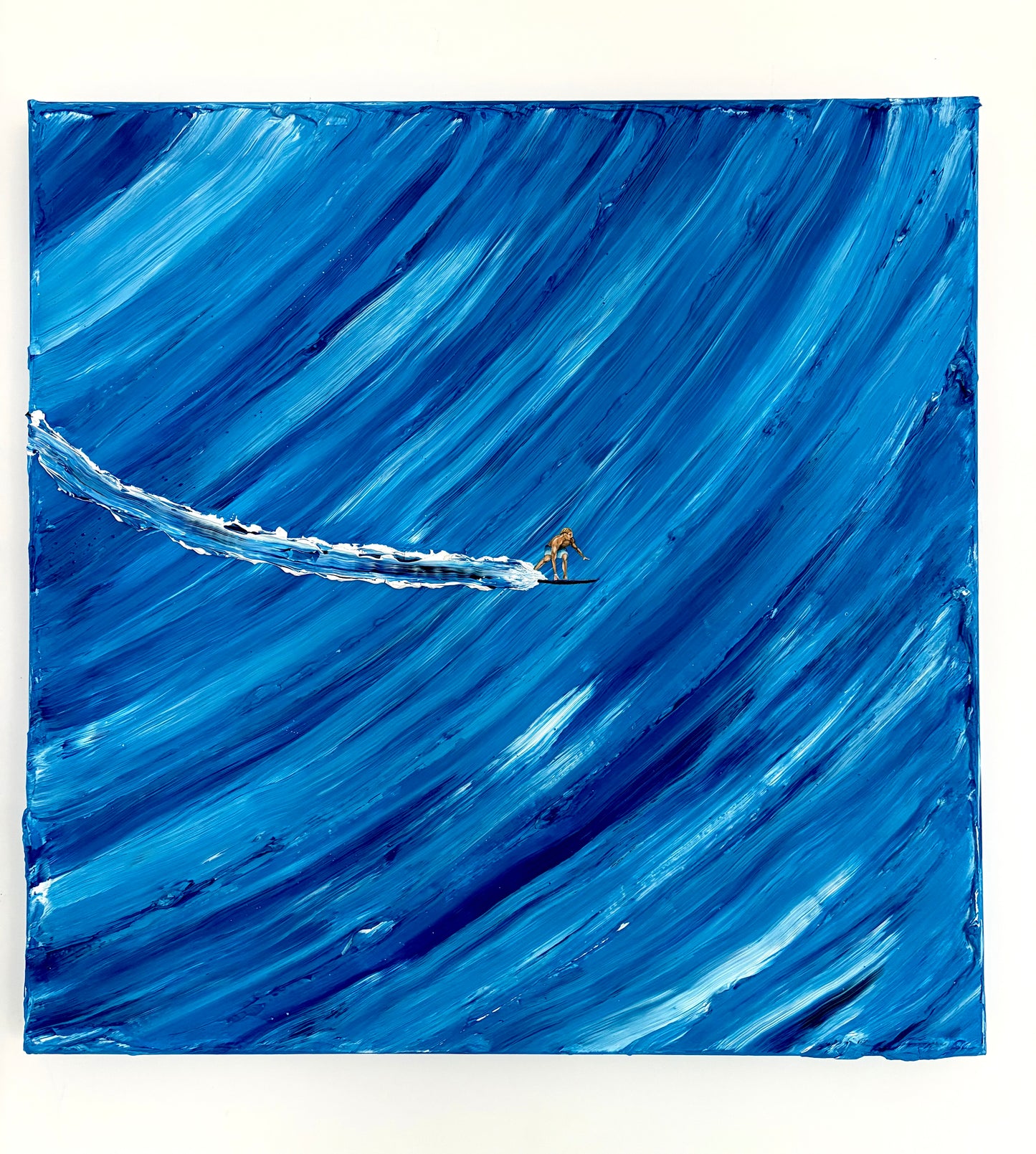 Surf Away | Handmade Abstract Ocean Canvas Painting