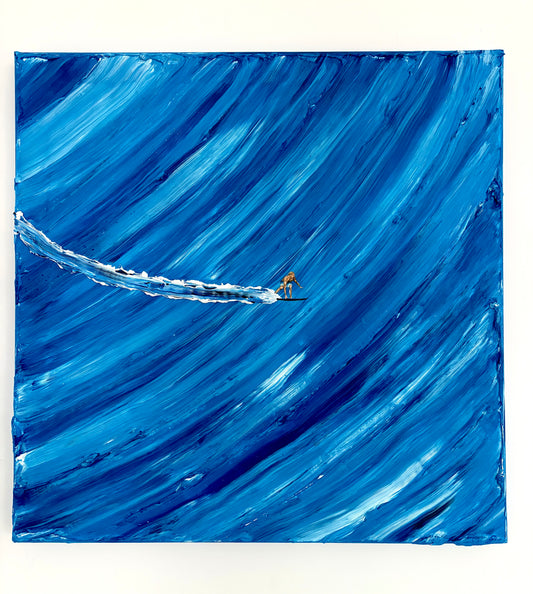 Surf Away | Handmade Abstract Ocean Canvas Painting
