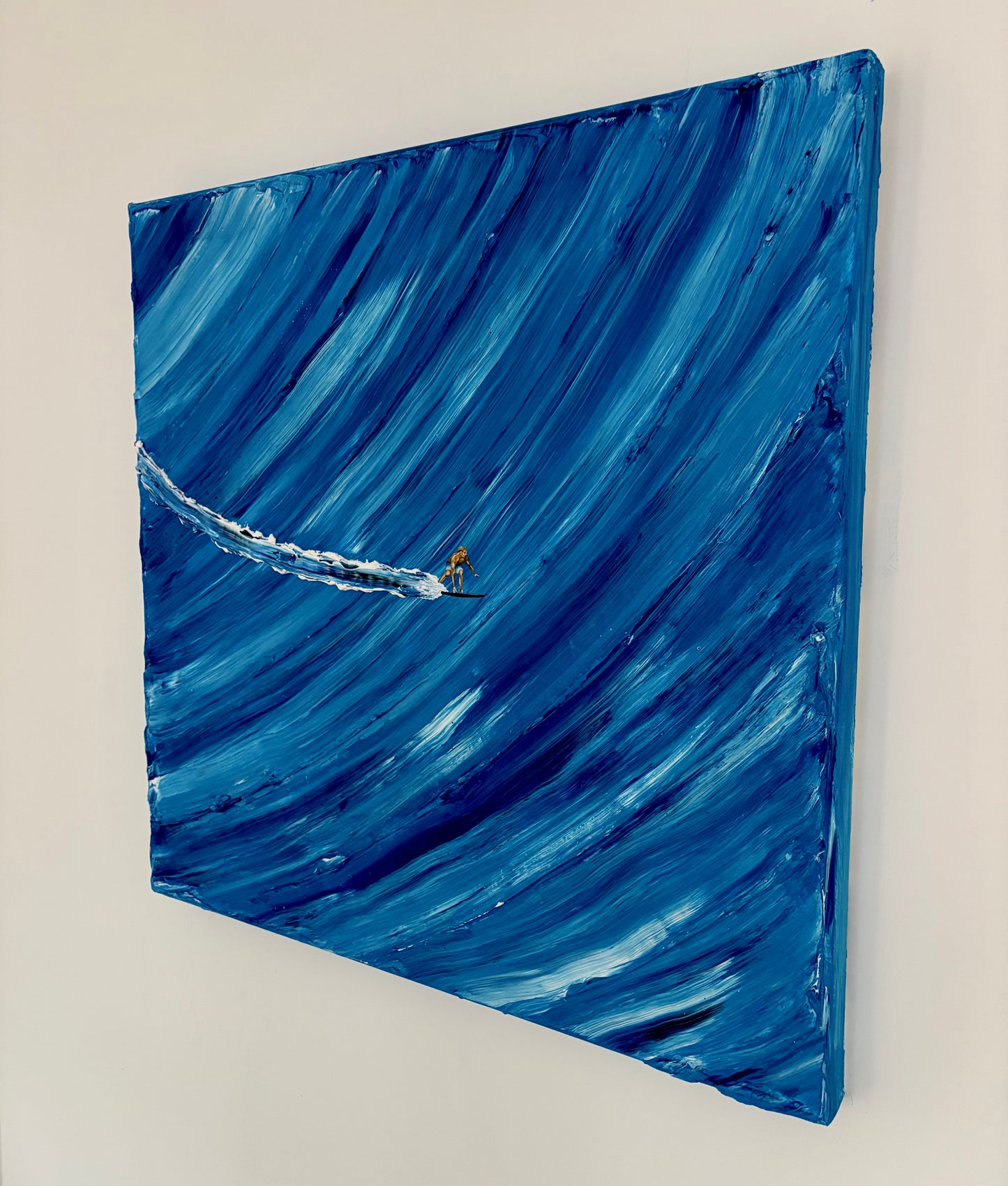 Surf Away | Handmade Abstract Ocean Canvas Painting