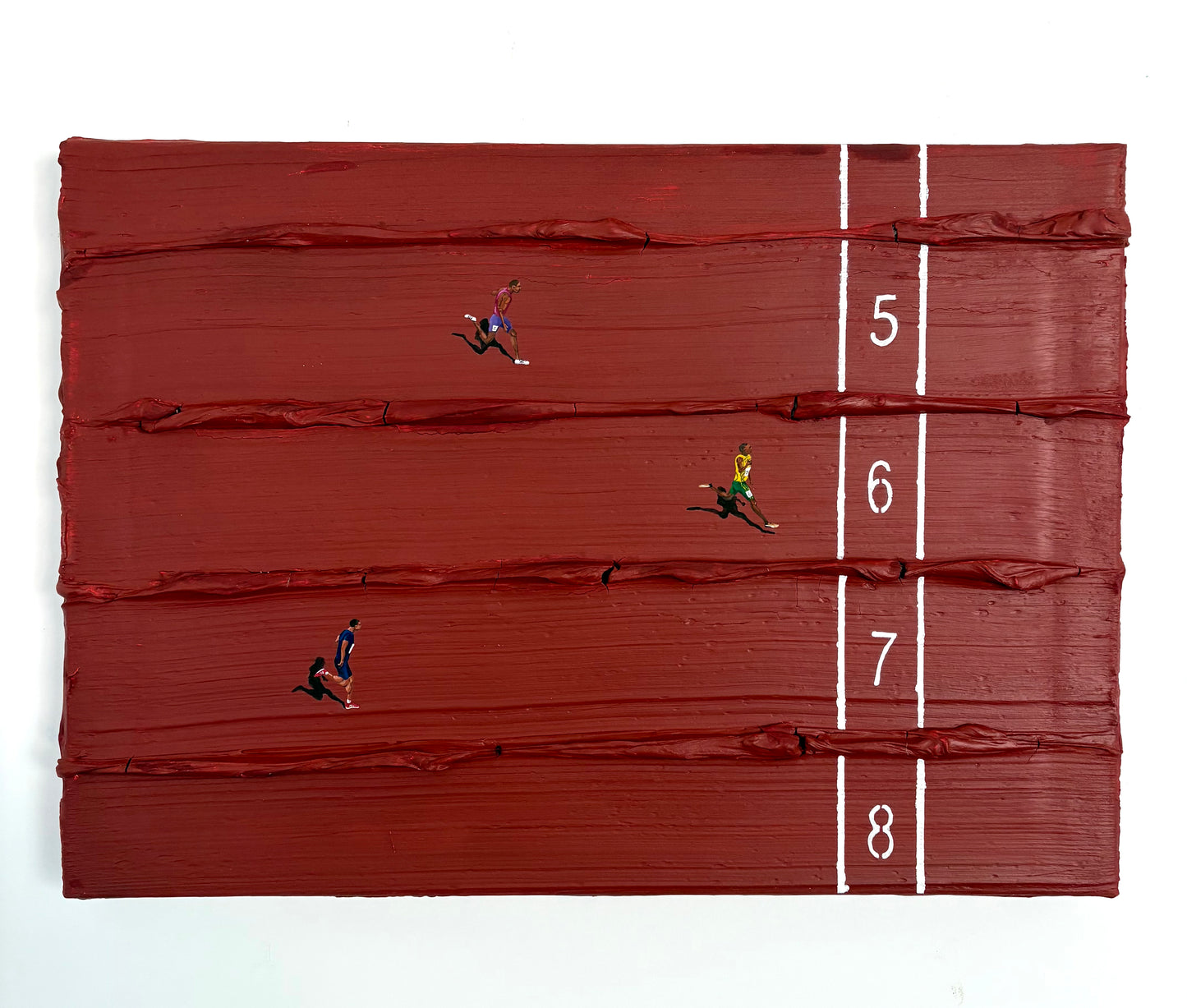 Too Easy | Handmade Abstract Track and Field Painting