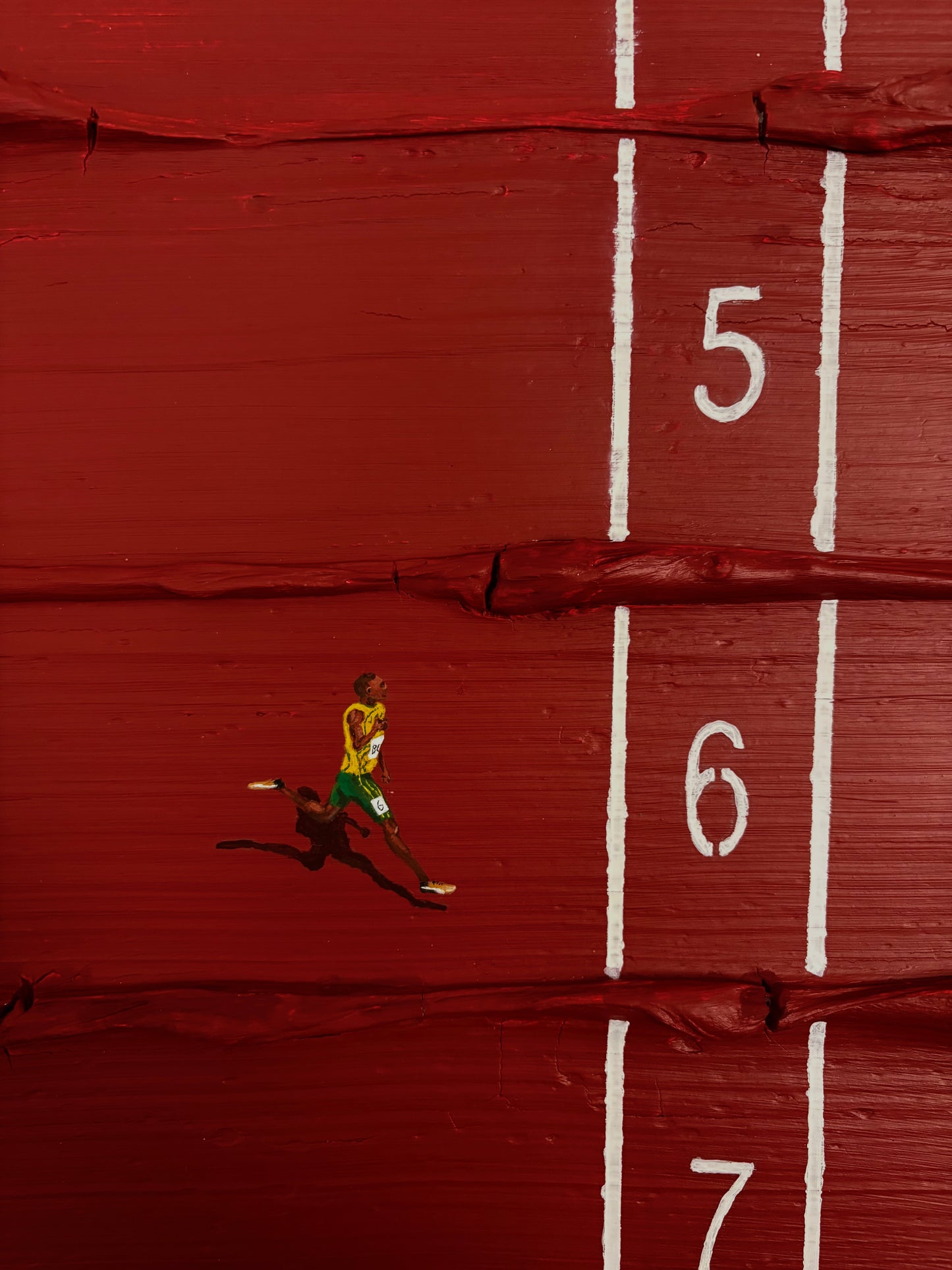 Too Easy | Handmade Abstract Track and Field Painting